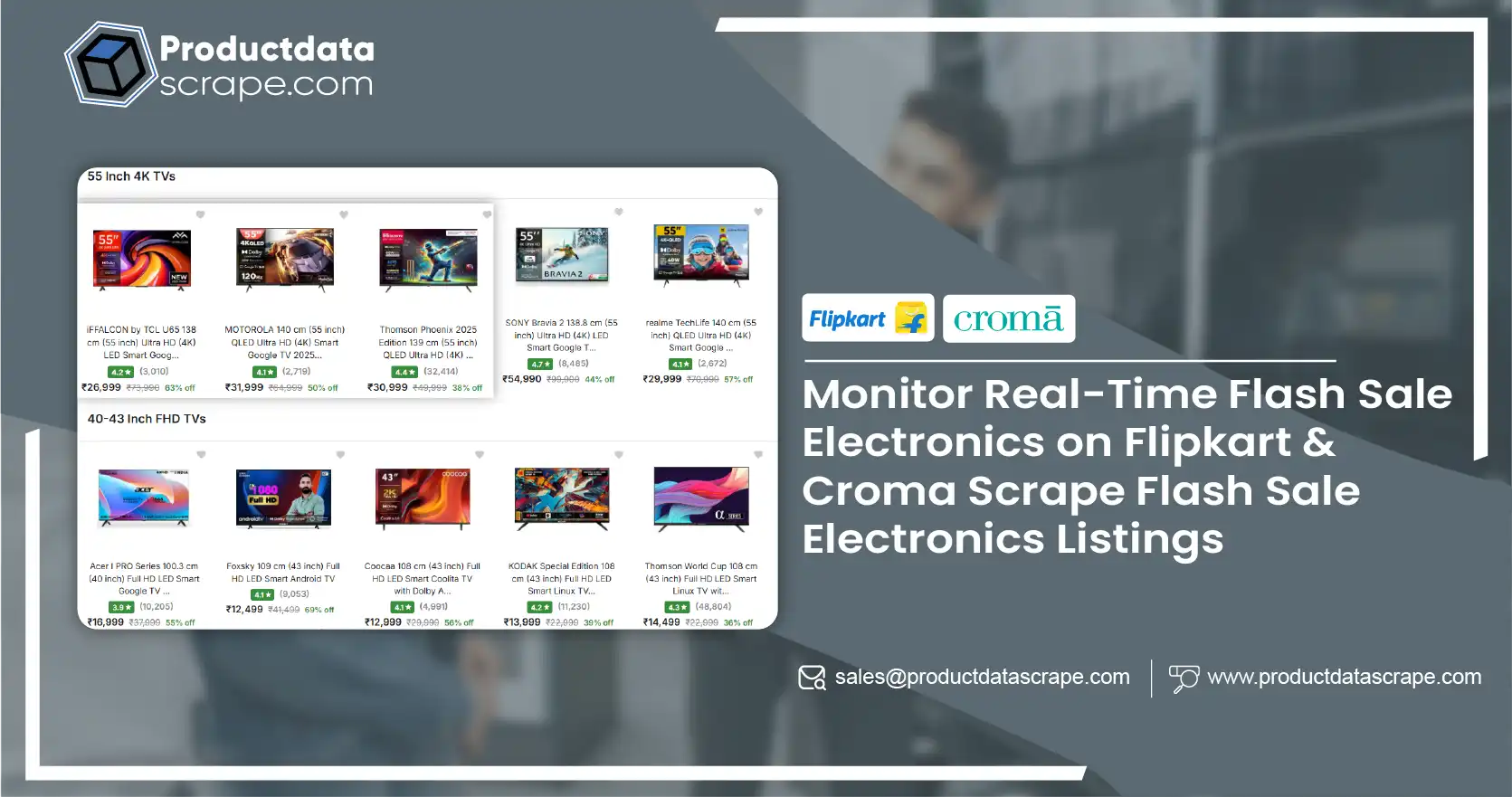 Monitor Real-Time Flash Sale Electronics on Flipkart & Croma Scrape Flash Sale Electronics Listings
